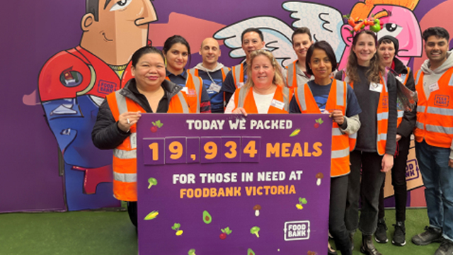 TODAY WE PACKED 19, 934 MEALS FOR THOSE IN NEED AT FOODBANK VICTORIA