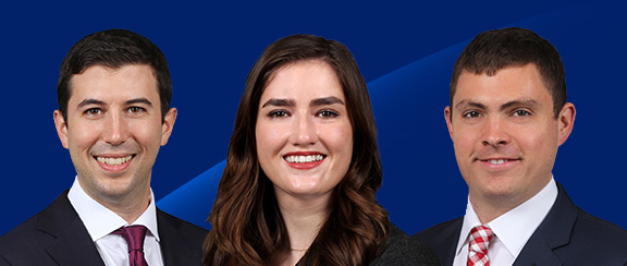 A headshot of Alexandria Hammond, US Biopharmaceuticals Analyst , BofA Global Research, Peter Galbo, Senior US Packaged Food and Beverage Analyst, BofA Global Research, Travis Steed, Senior US Medical Supplies and Devices Analyst, BofA Global Research