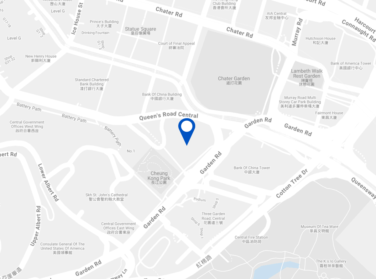 Map of Bank of America in Singapore