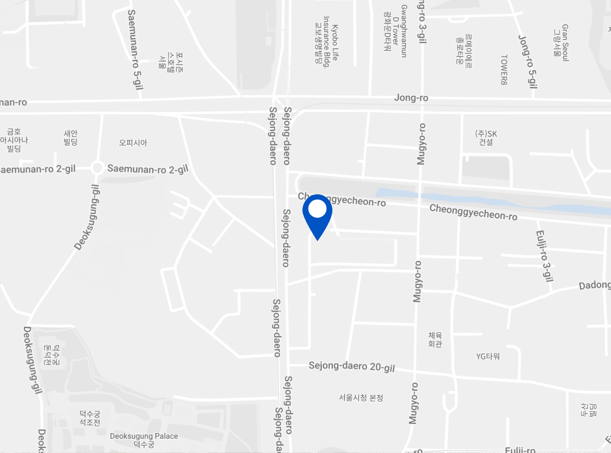 Map of Bank of America office in South Korea