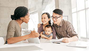A financial advisor working with a family
