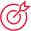 Archery target with arrow icon