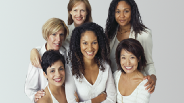 Diverse group of women of different ages and ethnicities.